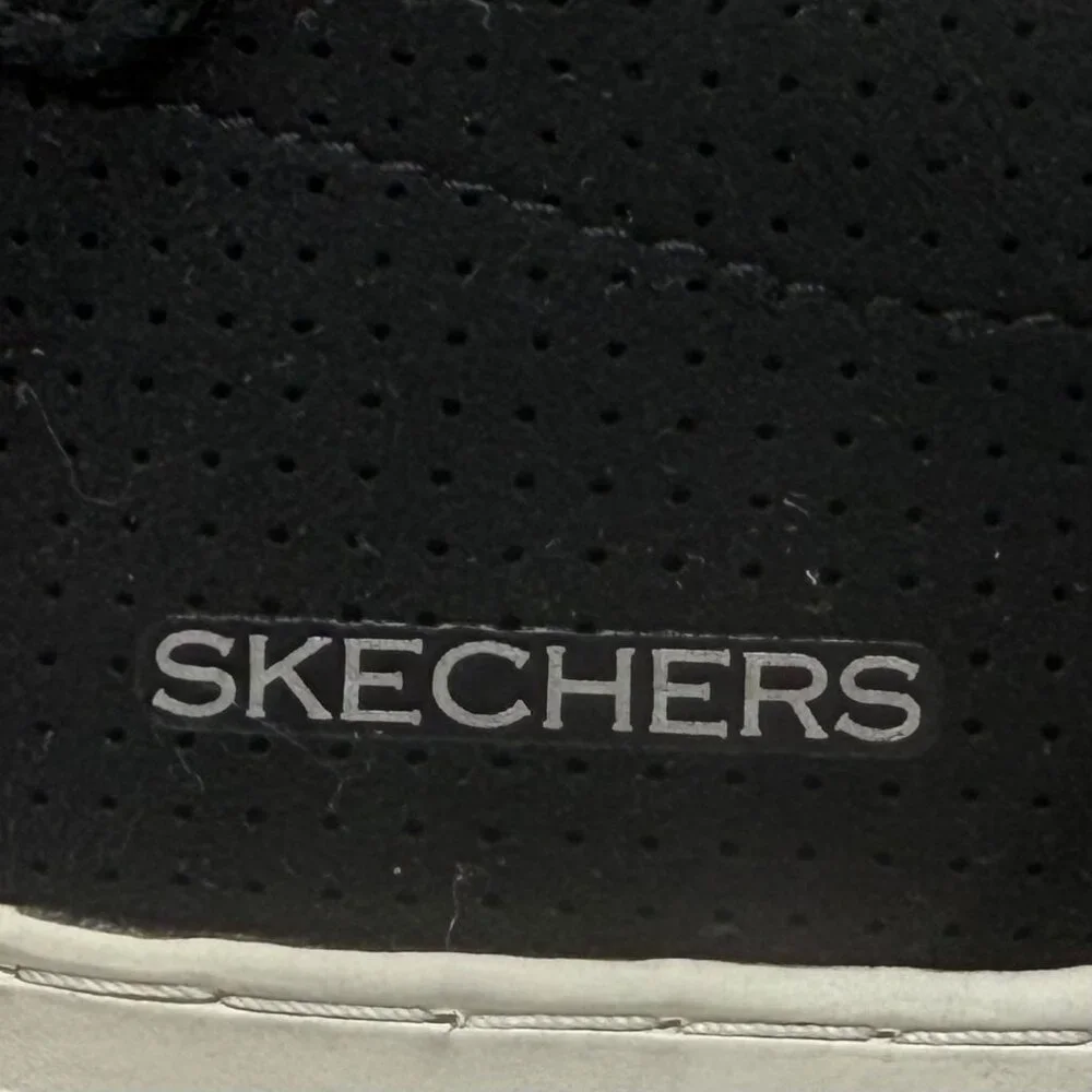 Skechers Womens Fit Air Black Slip On Shoes Memory Foam Sz‎ 9 Perforated 49759